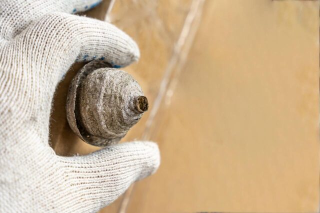 Wasp nest removal process Wasp nest removal process